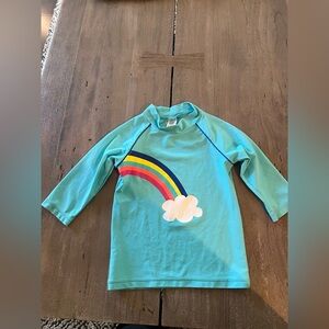 Mini Boden Swim Top With Rainbow Age 5-6 Yrs